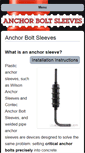 Mobile Screenshot of anchorboltsleeves.com