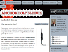 Tablet Screenshot of anchorboltsleeves.com